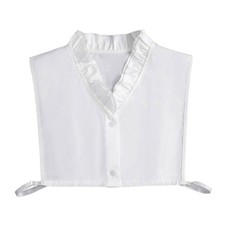 Ruffle False Collar Half Shirt Removable Faux Collar Blouse for Women Girl Favor