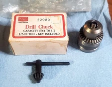 NOS Sears Craftsman Drill Chuck 92980 Capacity 5/64 To 1/2 w/key