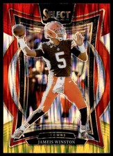 Jameis Winston 2024 Panini Select #67 Red & Yellow Prizm Shock Browns Football