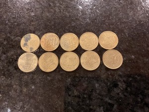LOT of 10 - 10c EURO COINS