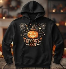 Spooky Szn Halloween Pumpkin Hoodie Cute Spooky Season Unisex Pullover