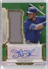 2018 Triple Threads Single Jumbo Relics Emerald 29/50 Justin Smoak Auto 6fs