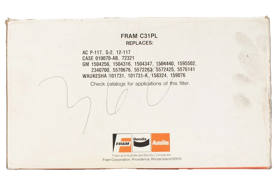 FRAM Replacement Oil Filter Fits 1942-63 Chevrolet GMC Pontiac Part Number C31PL — 第 4/4 张图片