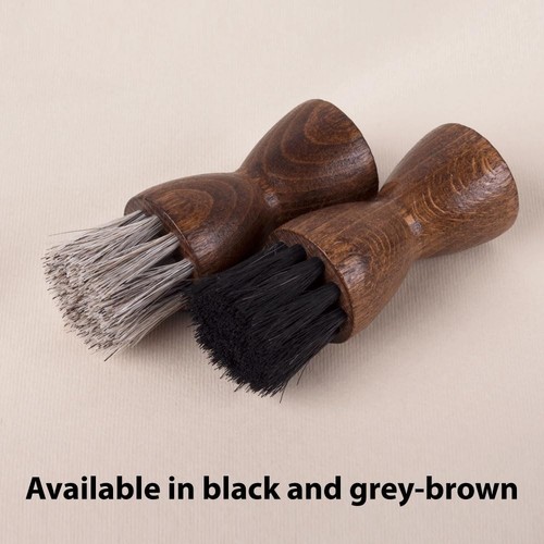 Genuine Horsehair Shoe Polish Dauber Two Brush Set – Shoe Shine Polish Applic... - Picture 5 of 6