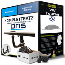 Für VW Touran Typ 1T1,1T2 Anhängerkupplung abnehmbar +eSatz 13pol 06-10 NEU AHK