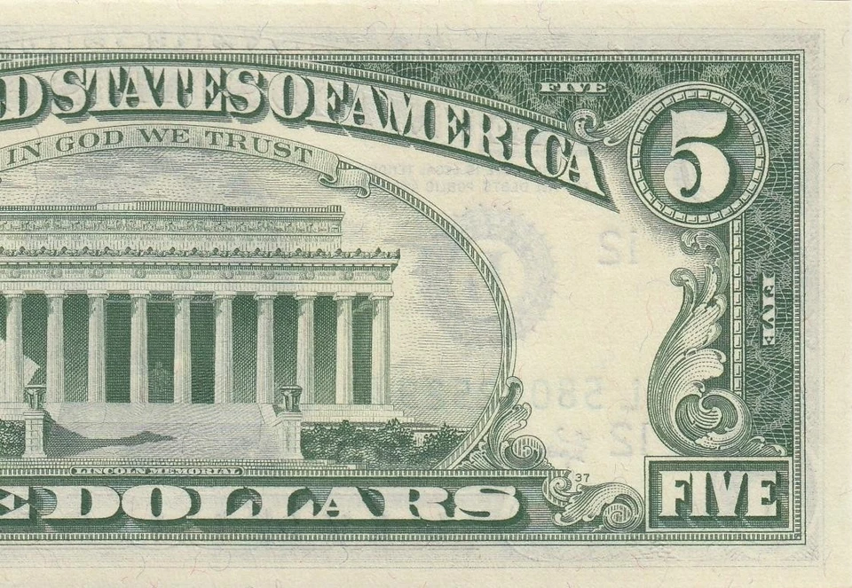 1963-A FEDERAL RESERVE NOTE "SAN FRANCISCO" $5 (( GEM UNC )) - Image 3 of 4