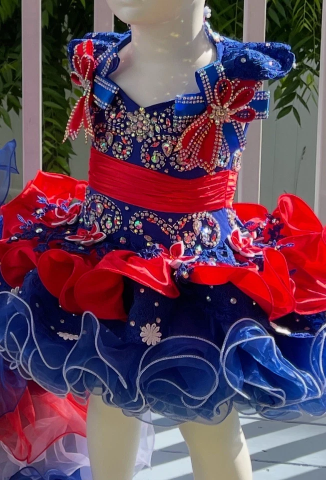 Girls' 3T Independence Day Dress Red/White/Blue 4th of July Summer Fashion - Image 4 of 4