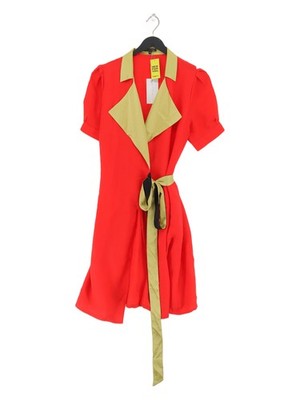 Jonathan Saunders Midikleid in Wickeloptik in Rot
