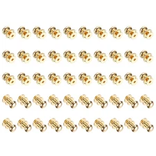 50 Pcs M3*5 Mini Round Knobs, 8mm Small Drawer Pulls, Gold