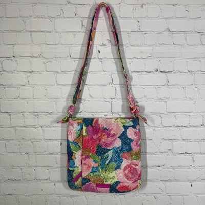 Vera Bradley Crossbody Bag Superbloom Hadley Hipster Quilted Floral Cottage Bag