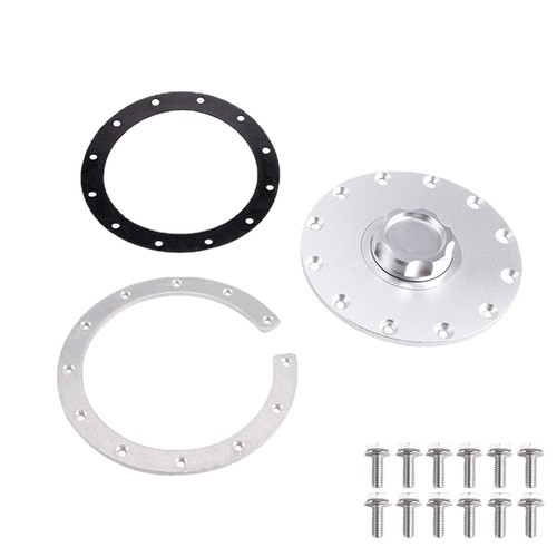 Fuel Cell Cap With Gasket Filler Flush Assy 12 Bolt Surge Tank Cap Silver 150mm