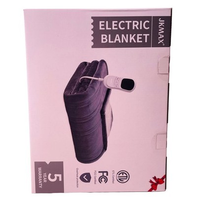 JKMAX Electric Blanket 72x84 in Adjustable Heat New