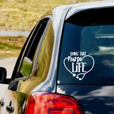 Nurse Life Vinyl Decal Sticker Car Truck Nursing Sethoscope Medical RN