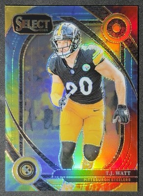 2024 Select Club Level Tie-Dye Prizm /25 T.J. Watt #294 Pittsburgh Steelers