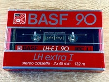 🔝BASF LH extra I-90min. NORMAL POSITION TYPE I BLANK CASSETTE TAPE 1985 FRANCE