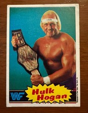 1985 Topps WWF #16 Hulk Hogan Rookie ( Blue Background) EX