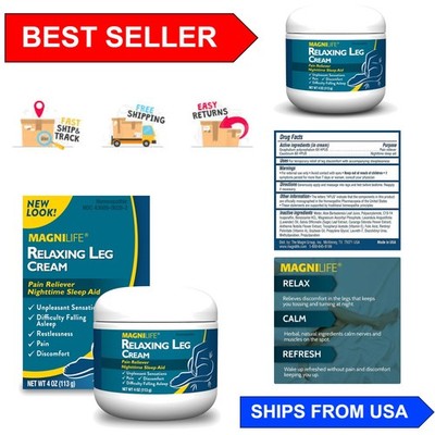 Non-Greasy 4 Oz Lavender Leg Cream with Magnesium for Relaxation & Comfort