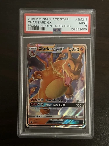 Pokemon 2019 Charizard Gx PSA 9 Mint Hidden Fates Promo #SM211