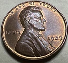 1939 1C Lincoln Cent WHEAT PENNY 9554N