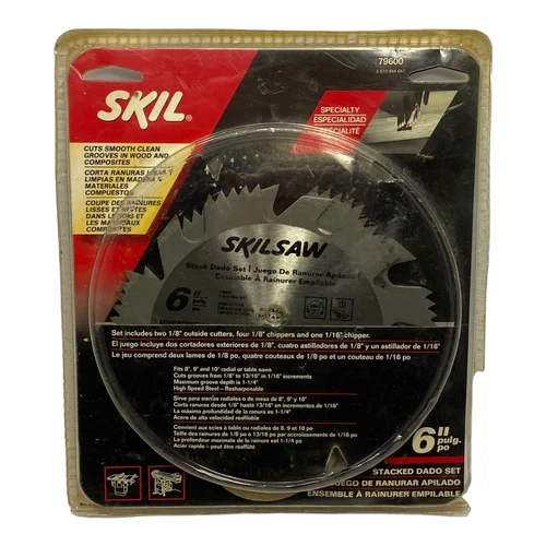 Skil Skilsaw Model No. 79600 6" Stack Dado Set New In Package - New Old Stock