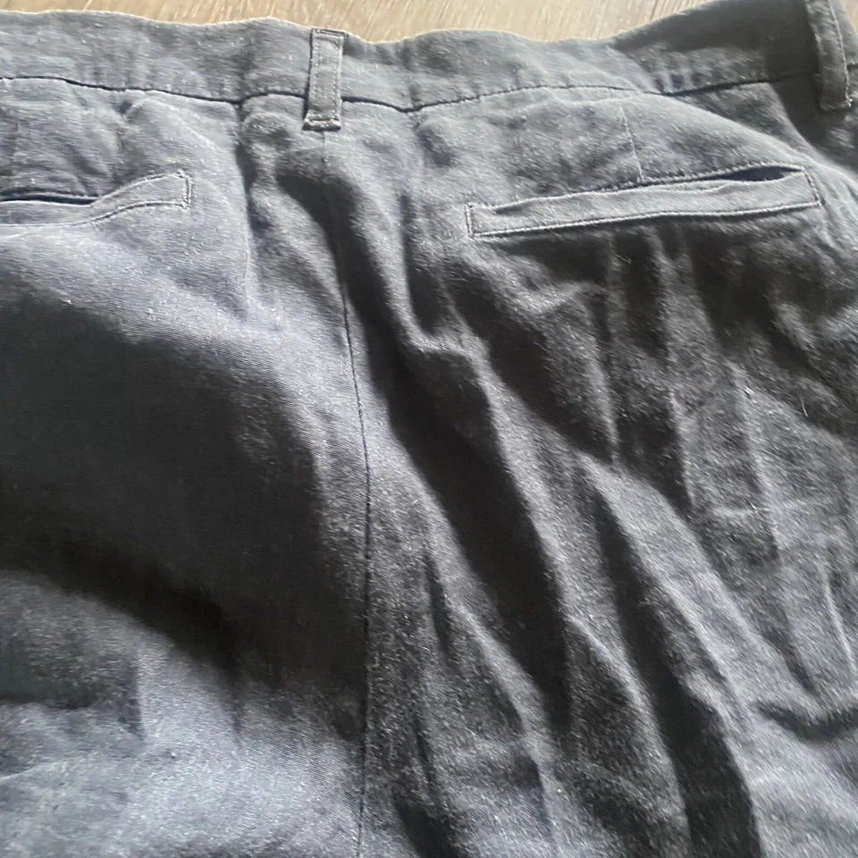 Pantalones para mujer J. Jill talla 10 de lino elásticos desteñidos negros azul marino informales look capas Foto 4 de 4