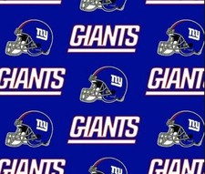NFL New York Giants 100 Cotton Fabric 1 Yard 36 x58 NEW football Crafts
