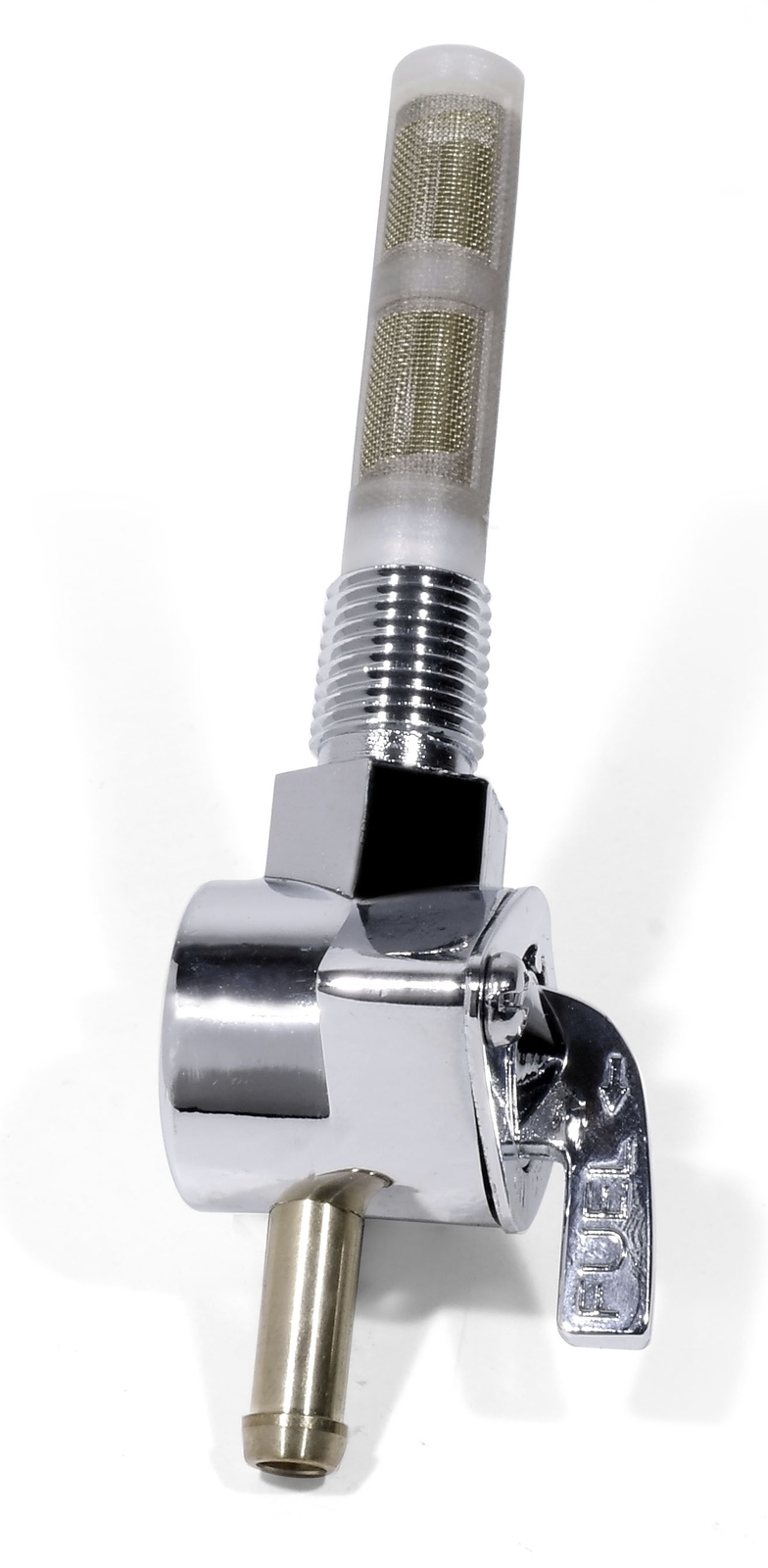 Performance Powerflow Custom Benzinhahn Chrom Harley Davidson Senkrec