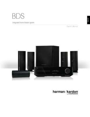 Harman Kardon BDS Home Theater System Owners Manual