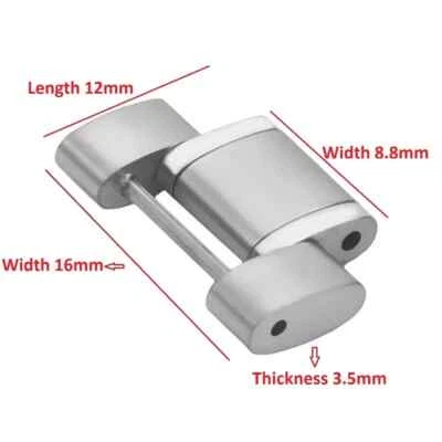 Due CINTURINO OROLOGIO MAGLIE SOLIDE PER OMEGA band 16MM ACCIAIO INOX