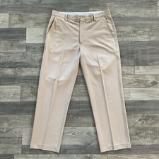 FootJoy FJ Golf Pants Size Men s 35x30 Tan Khaki Straight Leg Chino Stretch