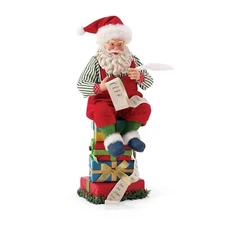 Possible Dreams Santa Claus Top of the List Christmas Figurine New 6010216