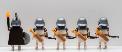 5 Roman Archer Centurion White Playmobil to Caesar Praetorian Custom Rare - Picture 3 of 10