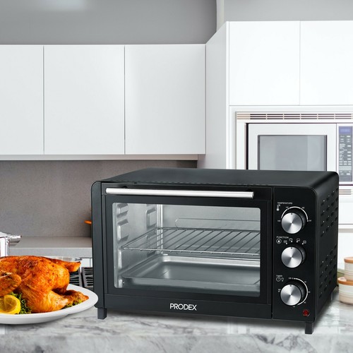Black Mini Oven & Grill for Counter Top, 23 Litre, 1500W, Prodex