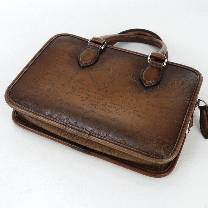 BERLUTI Scritto Leather Anjou Gulliver Briefcase Venezia BERLUTI Scritto Leather Anjou Gulliver Briefcase Venezia