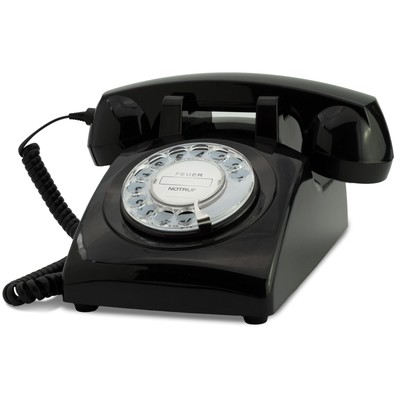 Opis 60s Cable Das Retro-Telefon mit Wählscheibe das nostalgische Wählscheibe...