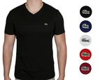 Lacoste Men's Premium Pima Cotton T Shirt V-Neck Short Sleeve Sz S - 4XL NWT