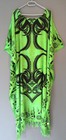 Kaftan Kleid lang Tunika GRÜN SCHWARZ keltisch 2XL 3XL 4XL 52 54 56 58 60 -C632