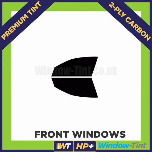 For Mazda 3 4-door Berlina 2004-08 Carbon Pre Cut Window Tint Front Premium HP+ - Picture 2 of 10