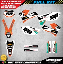 Custom graphics kit UNITY style decals stickers fits KTM EXC 2005 2006 2007