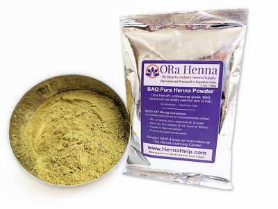 Natural ORa Rajasthan Henna Powder 100g Body Art Quality Sifted Temporary Tattoo