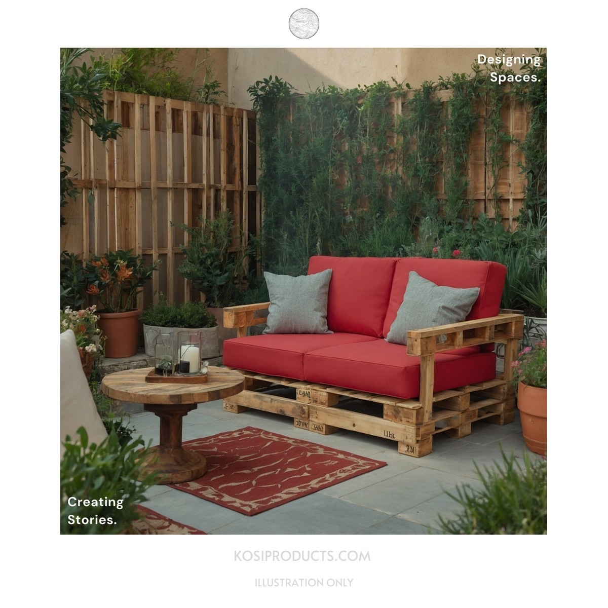 Pallet Seating Cushion Pads outdoor garden furniture Water
