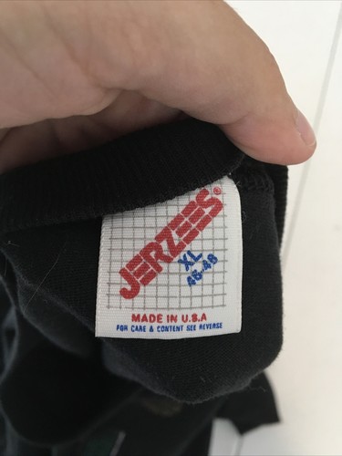 Camisa DE COLECCIÓN Nueva York Nueva York Negra Metálica Puntada Única Camiseta Gráfica JERZEES Años 80 - Imagen 5 de 6