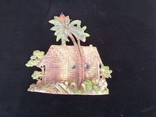 A312/  Blockhaus Haus Hausser Elastolin für Wildwest Cowboy Figuren von ca. 1935