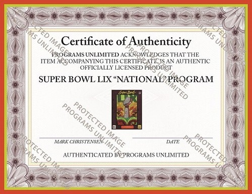 PROGRAMAS DE JUEGOS SUPER BOWL LIX 59 ESTADIO "HOLOGRÁFICOS" Y MINORISTAS EAGLES VS CHIEFS - Imagen 3 de 5