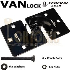 Federal FD4050 Security Van Doors Gates Sheds Lock Bracket Hasp and Staple 
