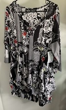 Tango Mango Bubble Ruffle Stretchy Sz 2XL  New Awesome Print