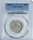1929-S Standing Liberty Quarter PCGS Graded Coin AU 55  Sharp Coin! #5776