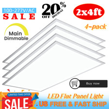 4-20Pcs 75W 2x4 ft LED Dimmable Flat Panel Light Recessed Drop Ceiling Lamp ETL