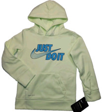 Nike Therma-FIT "Just Do It" Hoodie Sweatshirt Lime Ice Boys Sz 4 FREE SHIP 34