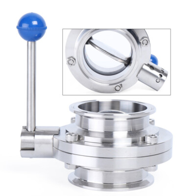3 Inch Tri Clamp Clover Butterfly Valve Sanitary Butterfly Valve Stainless Steel